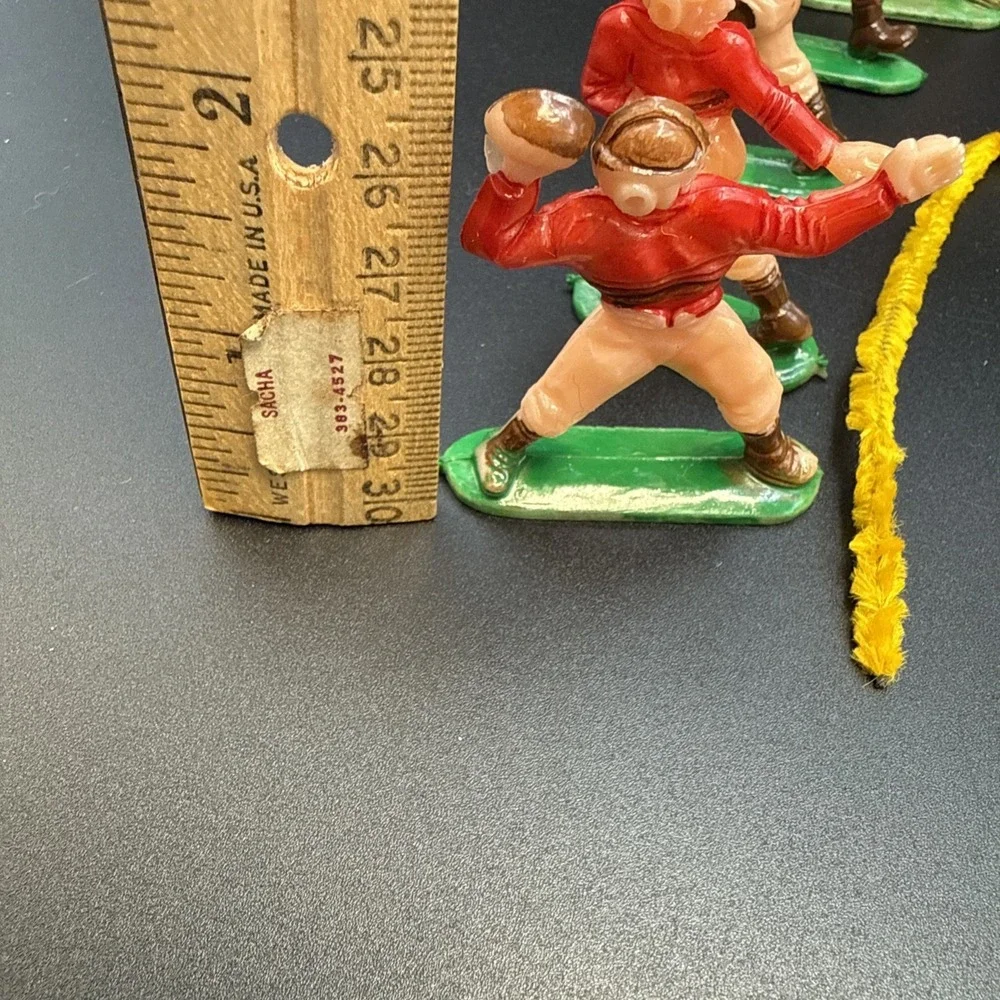Vintage Football Rugby Players Cake Topper Figures Made‎ In Hong Kong